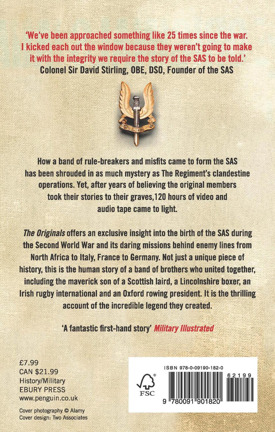 Rückseite: 9780091901820 | The Originals: The Secret History of the Birth of the SAS | Stevens