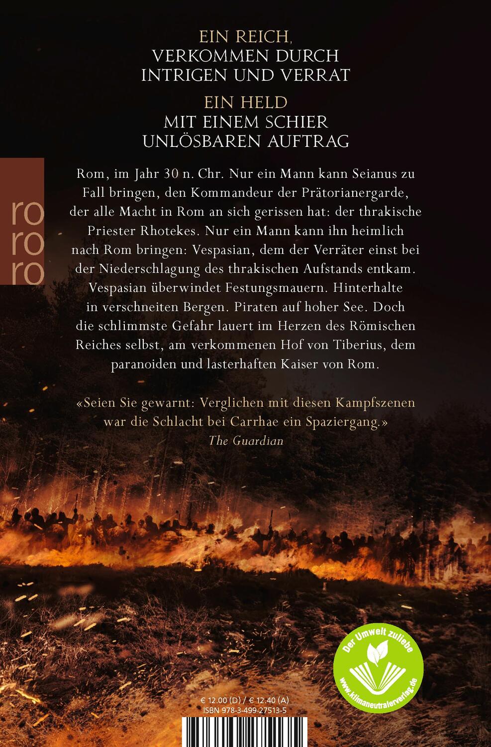 Rückseite: 9783499275135 | Vespasian. Das Tor zur Macht | Robert Fabbri | Taschenbuch | Deutsch