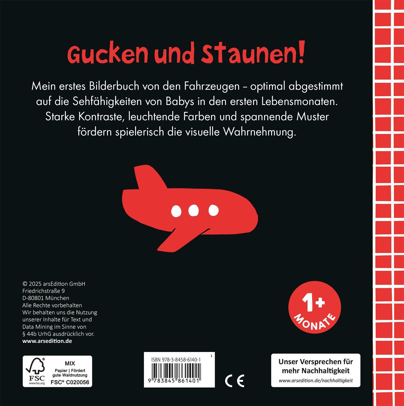 Rückseite: 9783845861401 | Meine kleine Babywelt: Fahrzeuge | Mein Kontrastbuch | Yayo Kawamura