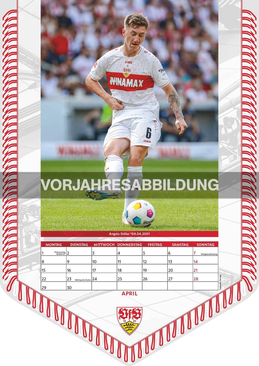 Bild: 4002725994486 | VfB Stuttgart 2025 - Bannerkalender - Fan-Kalender -...