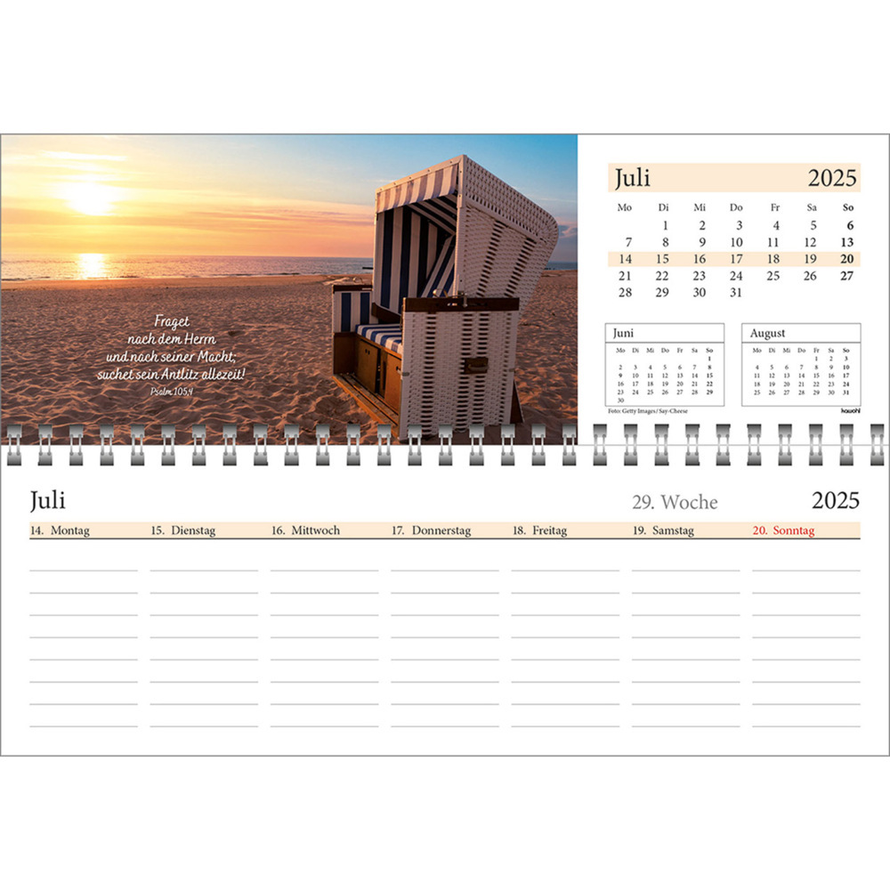 Bild: 9783754825457 | In deine Hand leg ich den Tag 2025 | Wochen-Tischkalender | Kalender