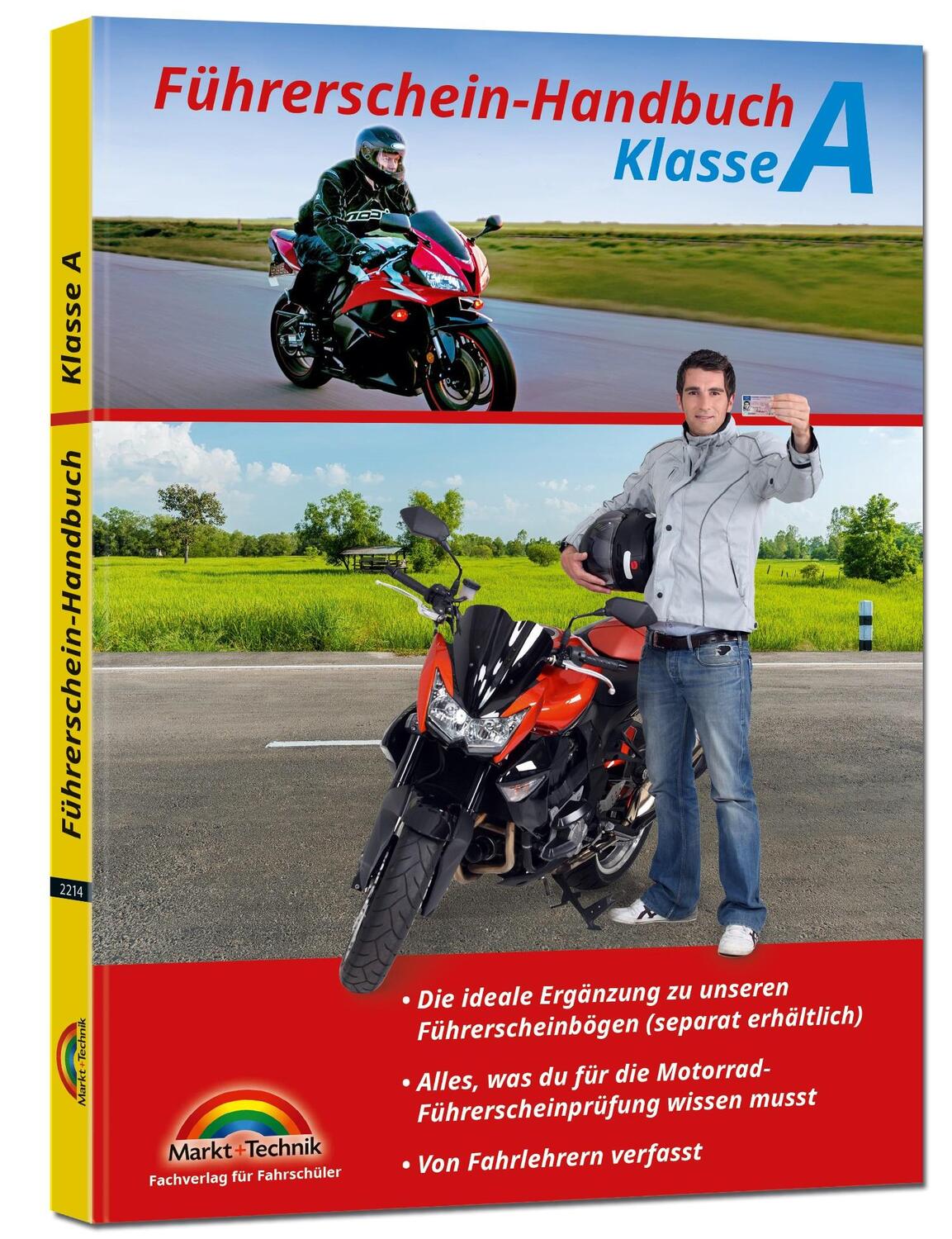 Cover: 9783959822145 | Führerschein Handbuch Klasse A, A1, A2 - Motorrad - top aktuell | GmbH