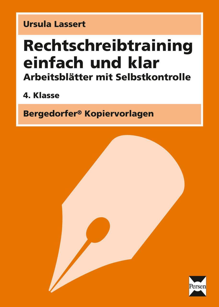 Cover: 9783403210160 | Rechtschreibtraining einfach und klar - 4. Kl. | Ursula Lassert | Buch