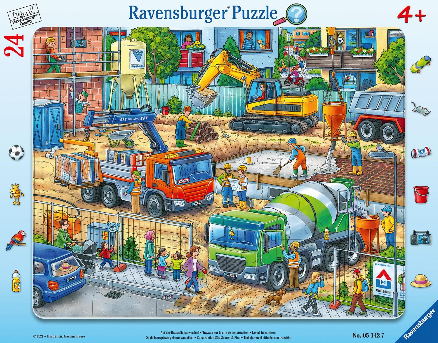 Cover: 4005556051427 | Ravensburger Kinderpuzzle - 05142 Auf der Baustelle ist was los! -...