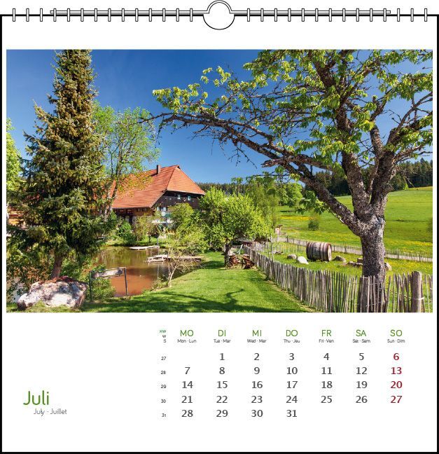 Bild: 9783861924135 | Schwarzwald 2025 | Postkarten-Tischkalender | Clemens Emmler | 13 S.