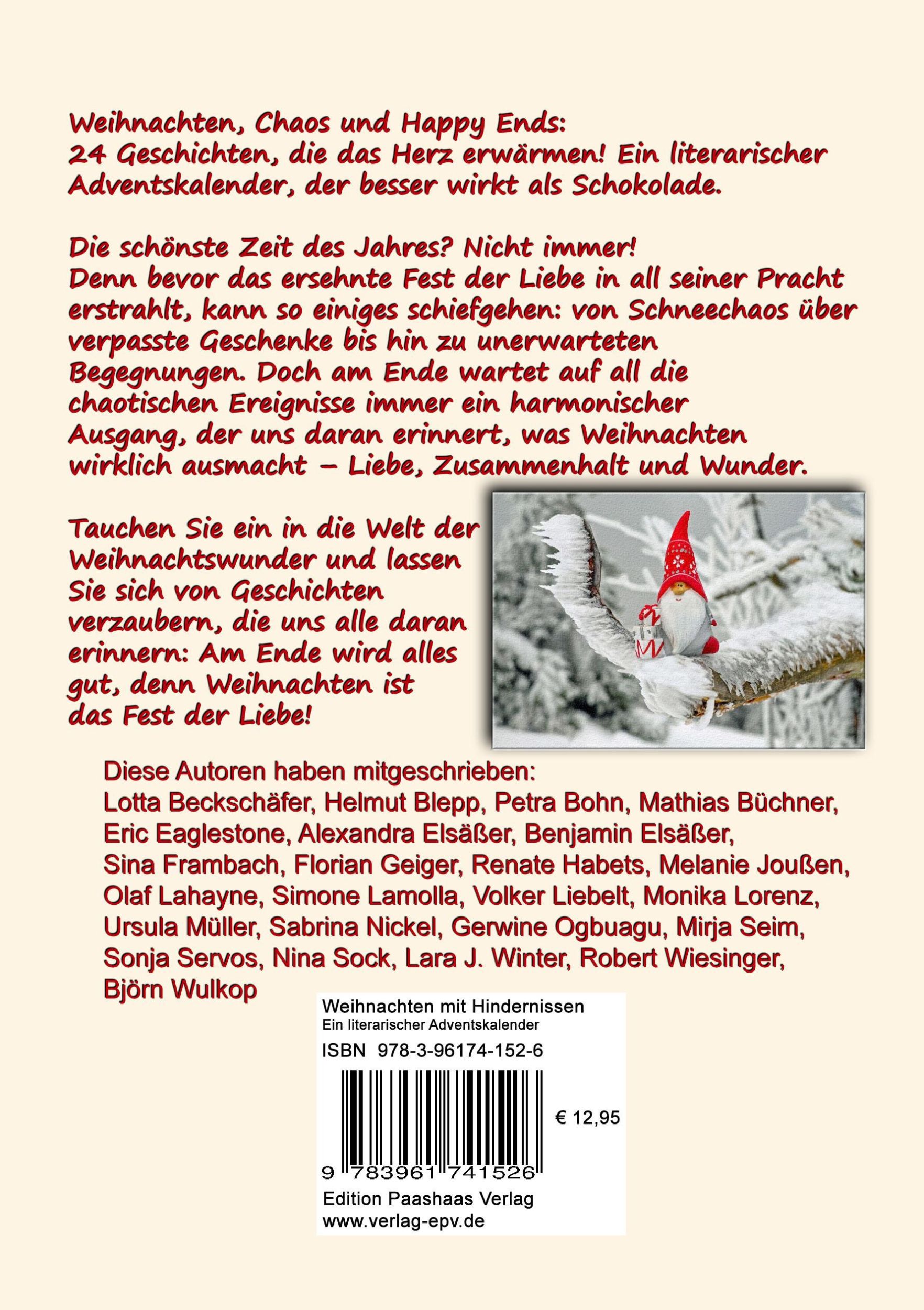 Rückseite: 9783961741526 | Weihnachten mit Hindernissen | Nina Sock | Taschenbuch | Paperback