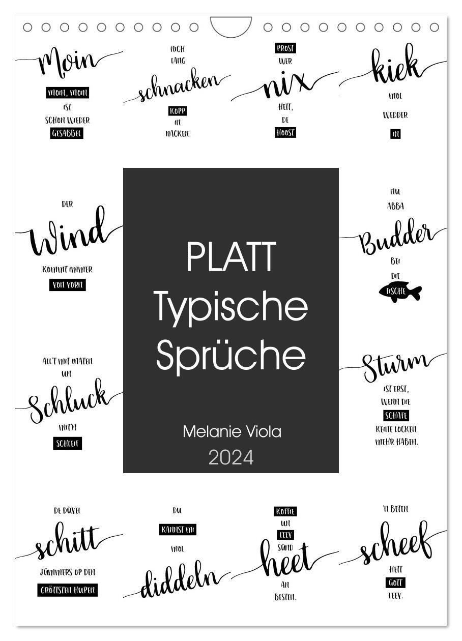 Cover: 9783383020643 | PLATT Typische Sprüche (Wandkalender 2024 DIN A4 hoch), CALVENDO...