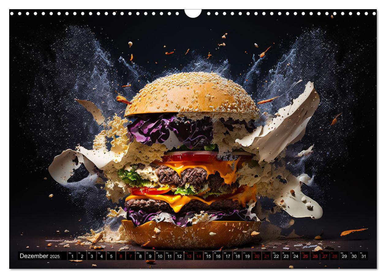 Bild: 9783383912979 | Burgerfood (Wandkalender 2025 DIN A3 quer), CALVENDO Monatskalender