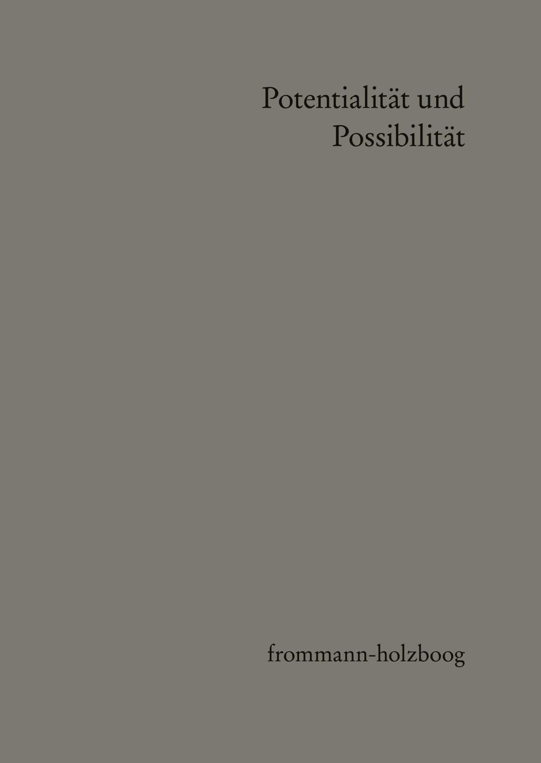 Cover: 9783772822001 | Potentialität und Possibilität | Thomas Buchheim (u. a.) | Buch | 2001