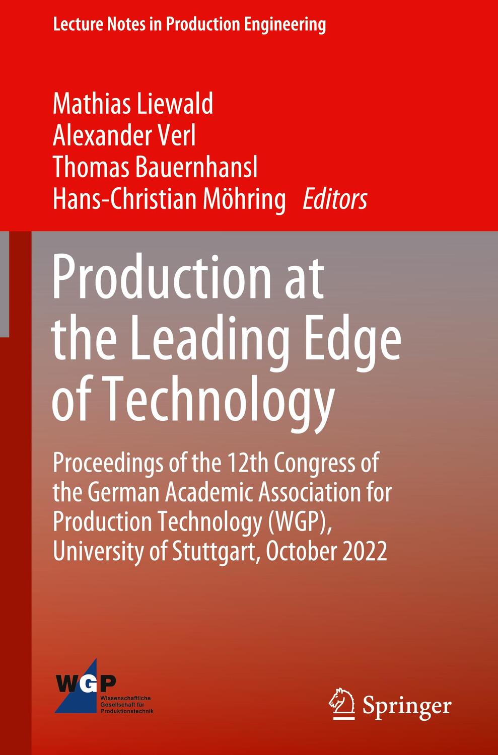 Cover: 9783031183171 | Production at the Leading Edge of Technology | Mathias Liewald (u. a.)