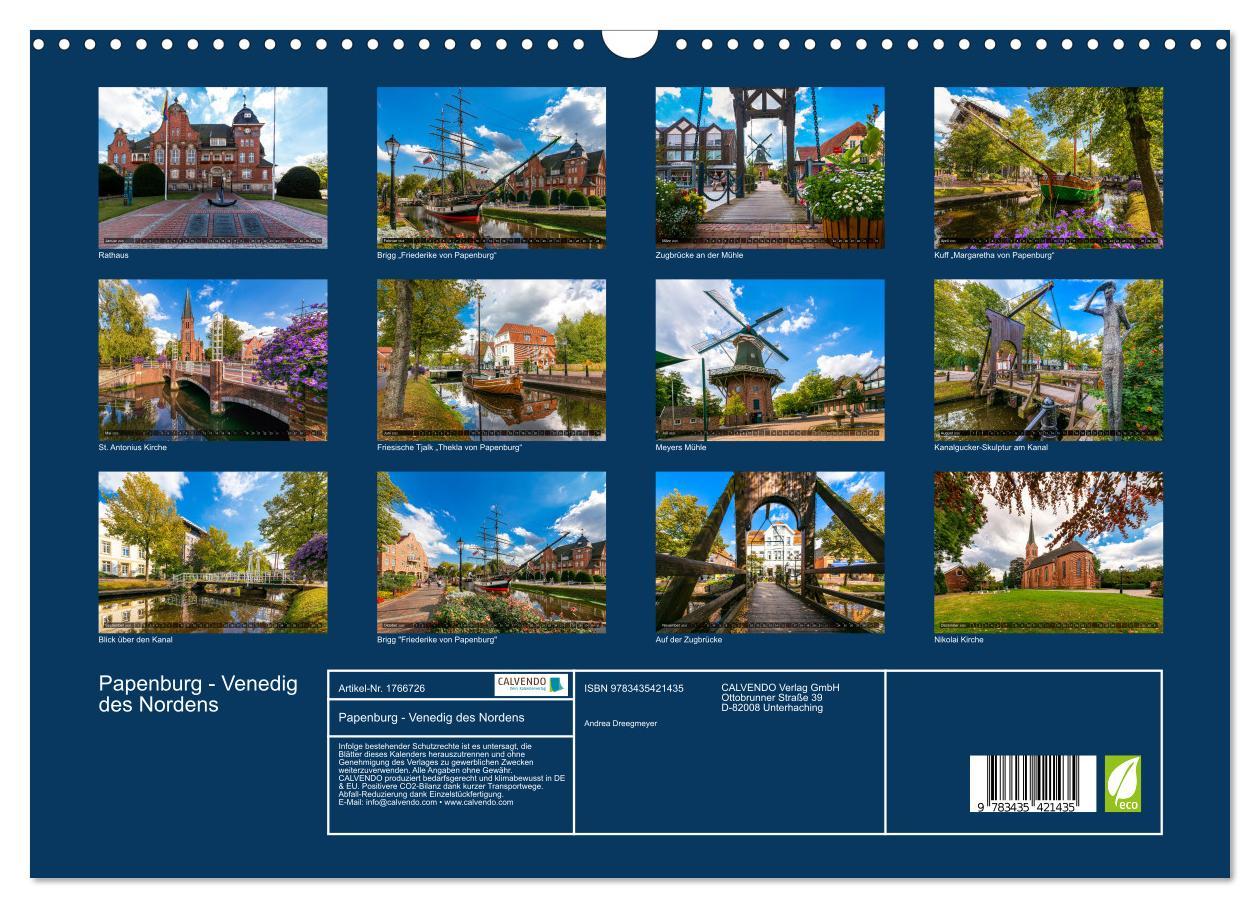 Bild: 9783435421435 | Papenburg - Venedig des Nordens (Wandkalender 2025 DIN A3 quer),...