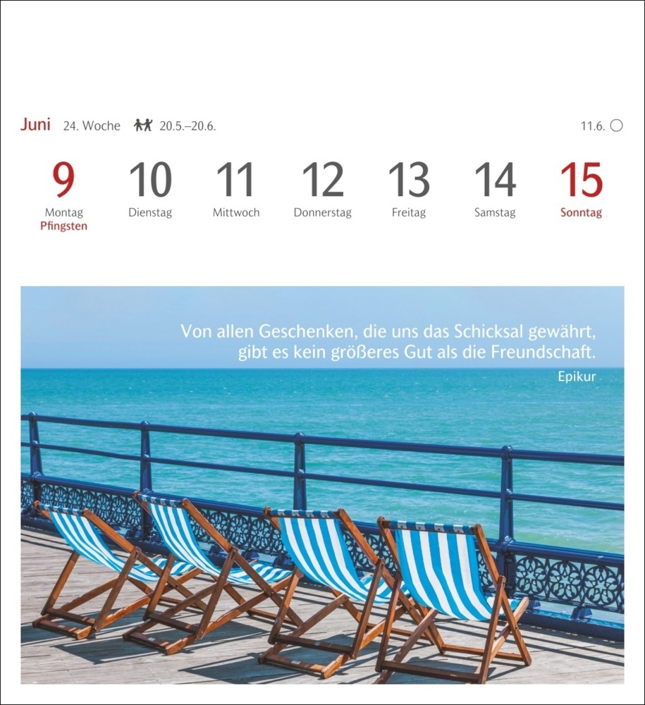 Bild: 9783840033834 | Momente des Glücks Postkartenkalender 2025 - Wochenkalender mit...