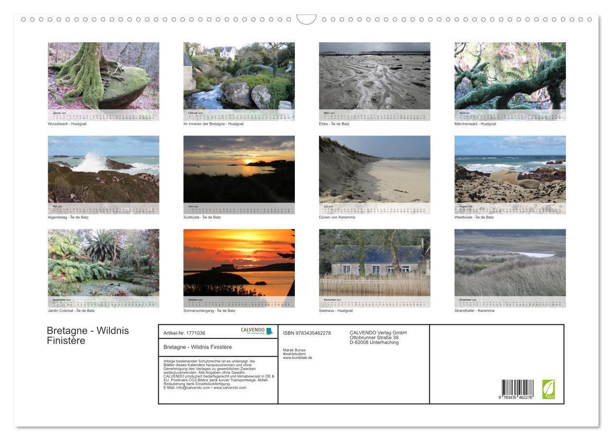 Bild: 9783435462278 | Bretagne - Wildnis Finistère (Wandkalender 2025 DIN A2 quer),...