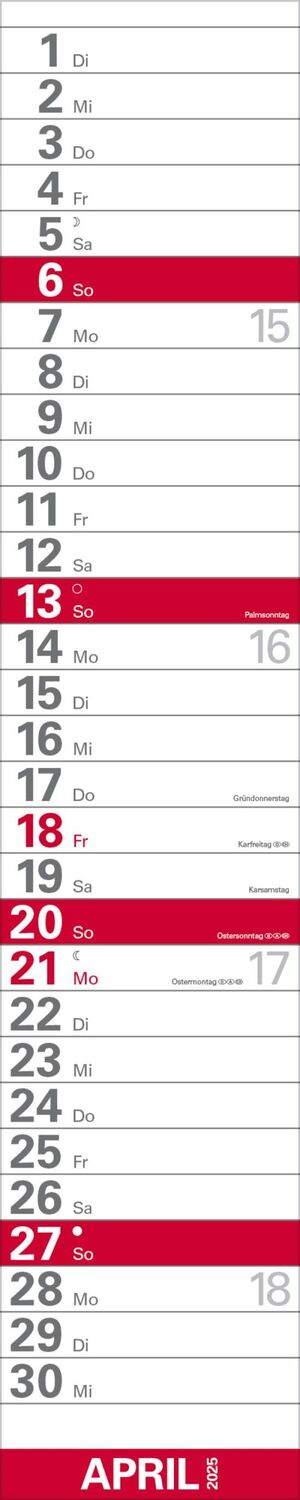 Bild: 9783731879640 | XXL Planer Großdruck rot 2025 | Verlag Korsch | Kalender | 13 S.