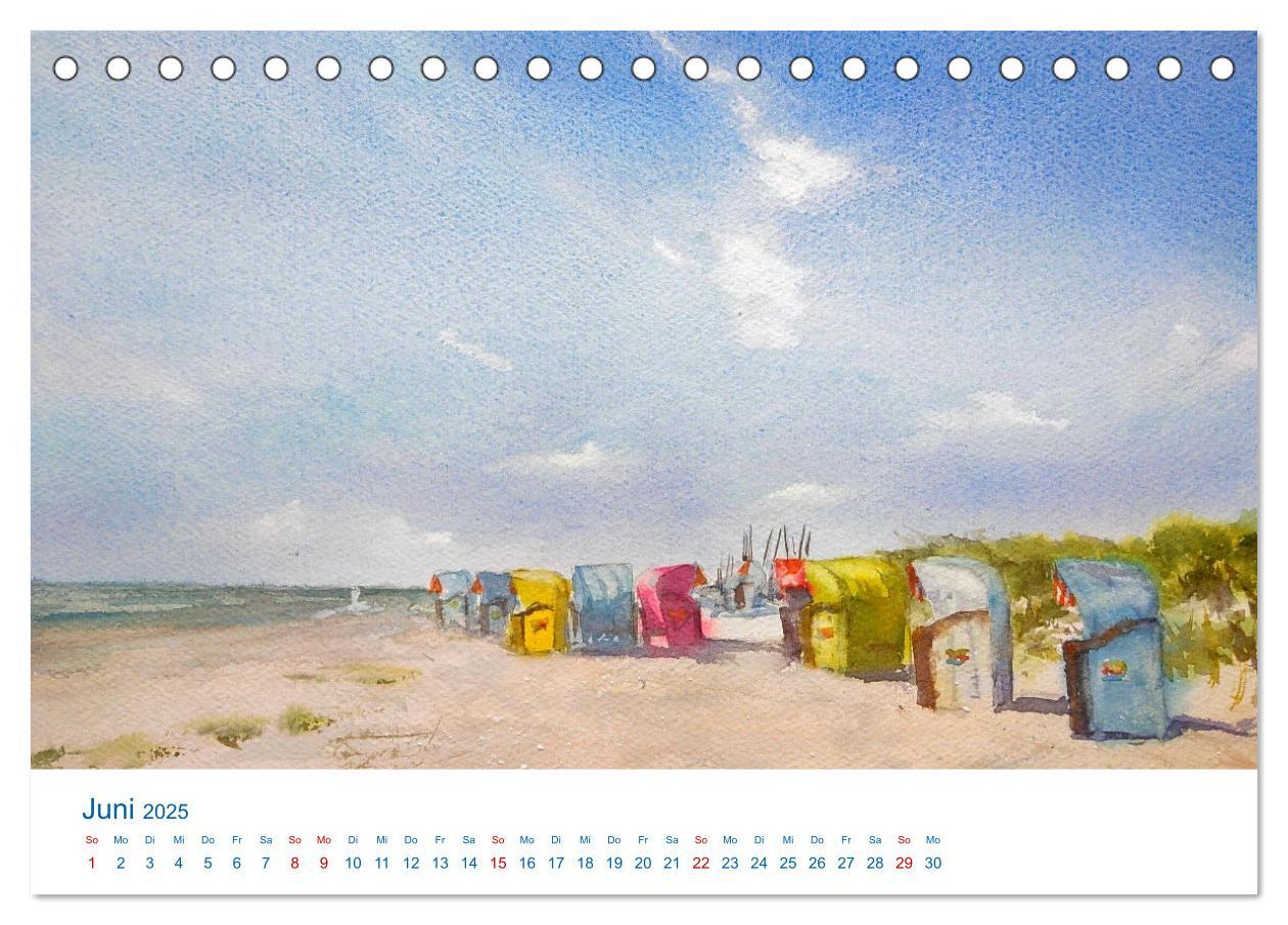 Bild: 9783457146804 | Föhr - Aquarelle (Tischkalender 2025 DIN A5 quer), CALVENDO...