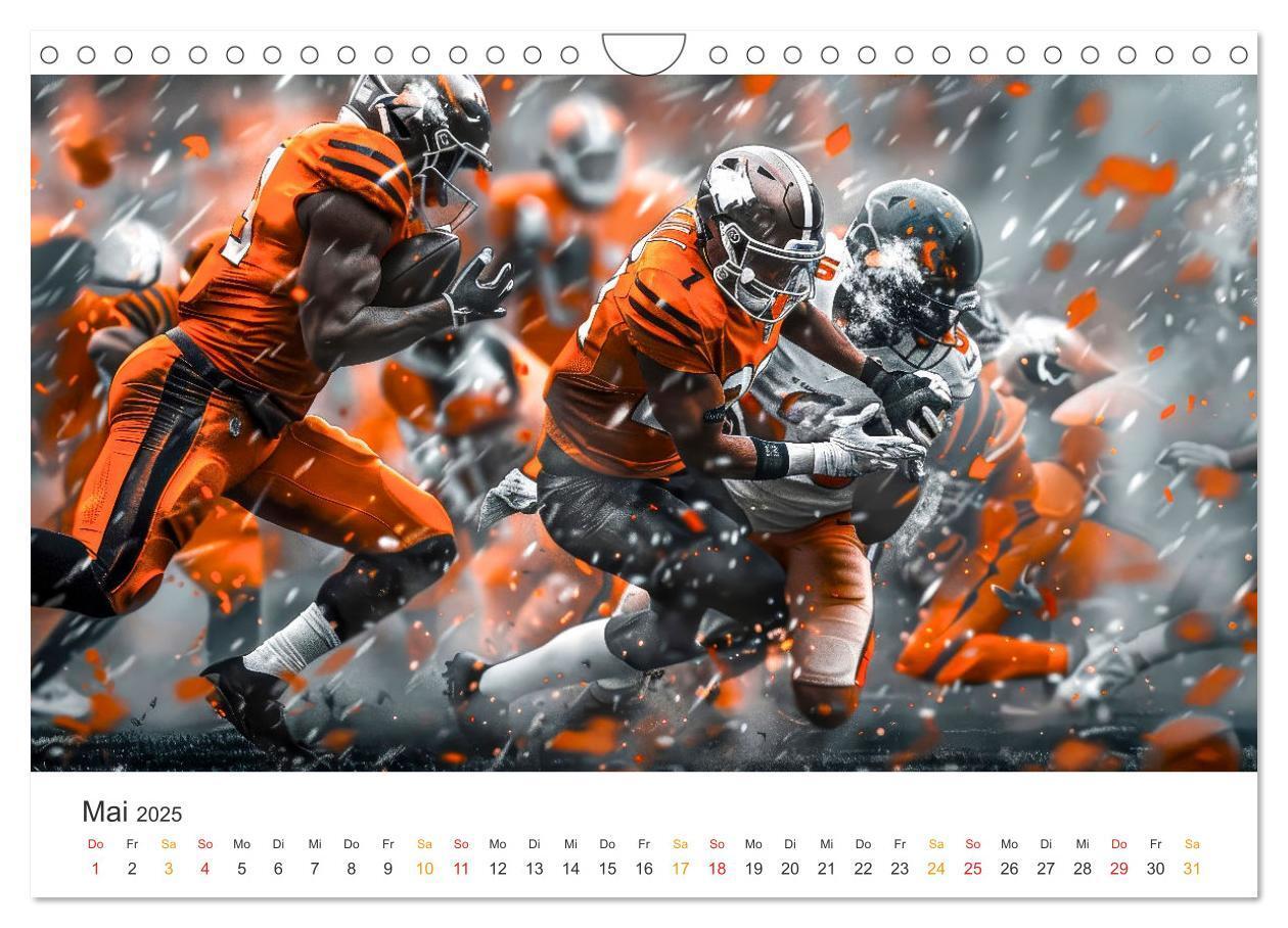 Bild: 9783383806520 | American Football - coole Momente (Wandkalender 2025 DIN A4 quer),...