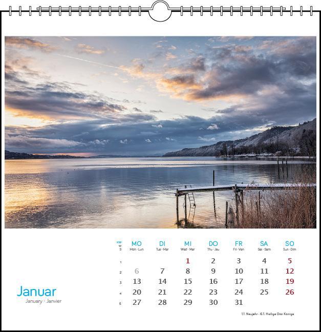 Bild: 9783861924098 | Bodensee 2025 | Postkarten-Tischkalender | Kalender | Spiralbindung