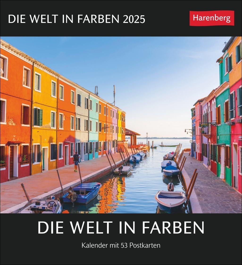 Cover: 9783840035319 | Die Welt in Farben Postkartenkalender 2025 - Kalender mit 53...