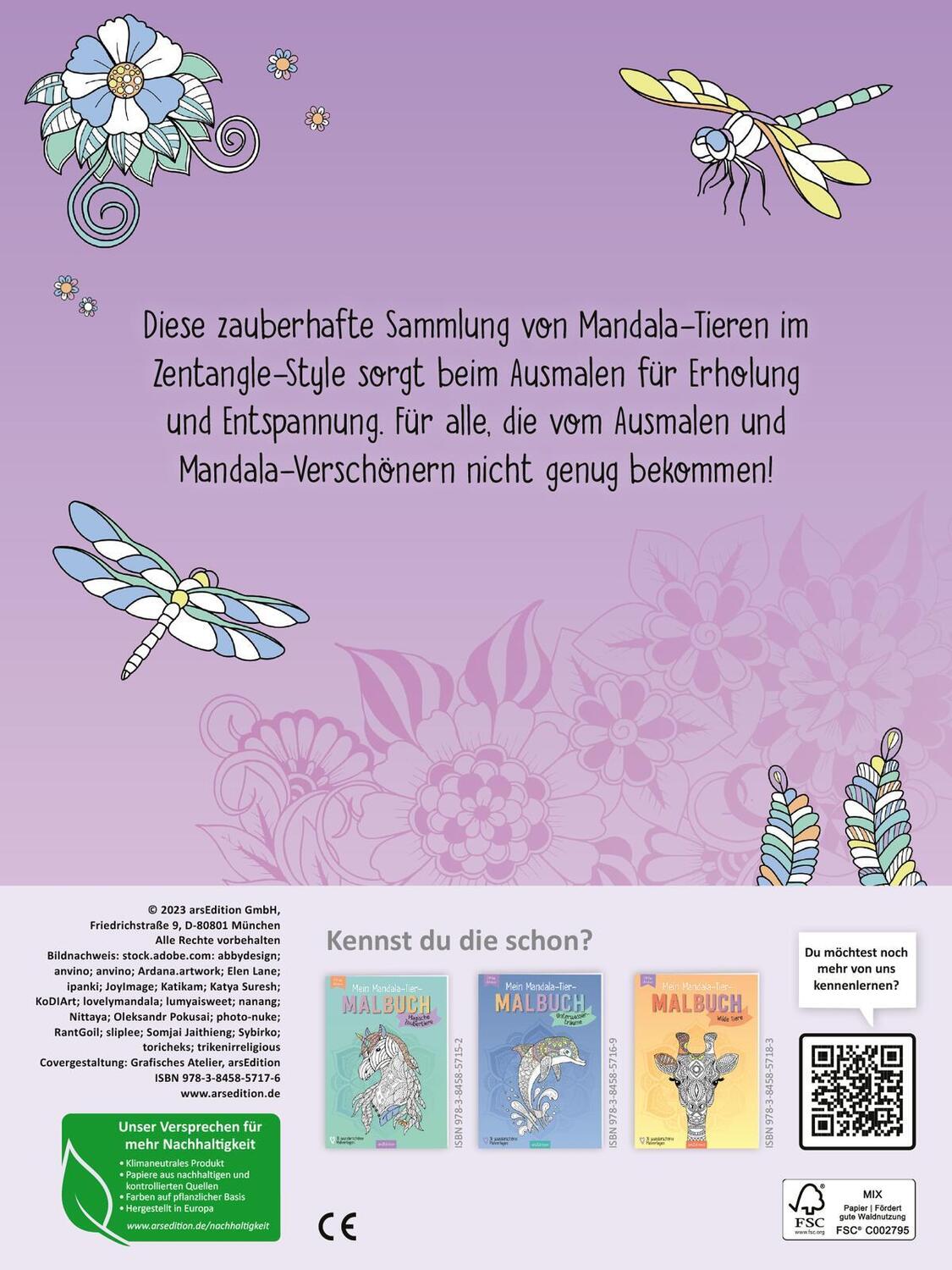 Rückseite: 9783845857176 | Mein Mandala-Tier-Malbuch - Im Paradies der Tiere | Taschenbuch | 2023