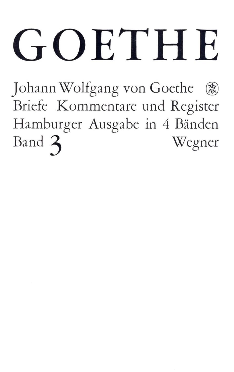 Bild: 9783406047183 | Die Briefe der Jahre 1805-1821 | Johann Wolfgang von Goethe | Buch