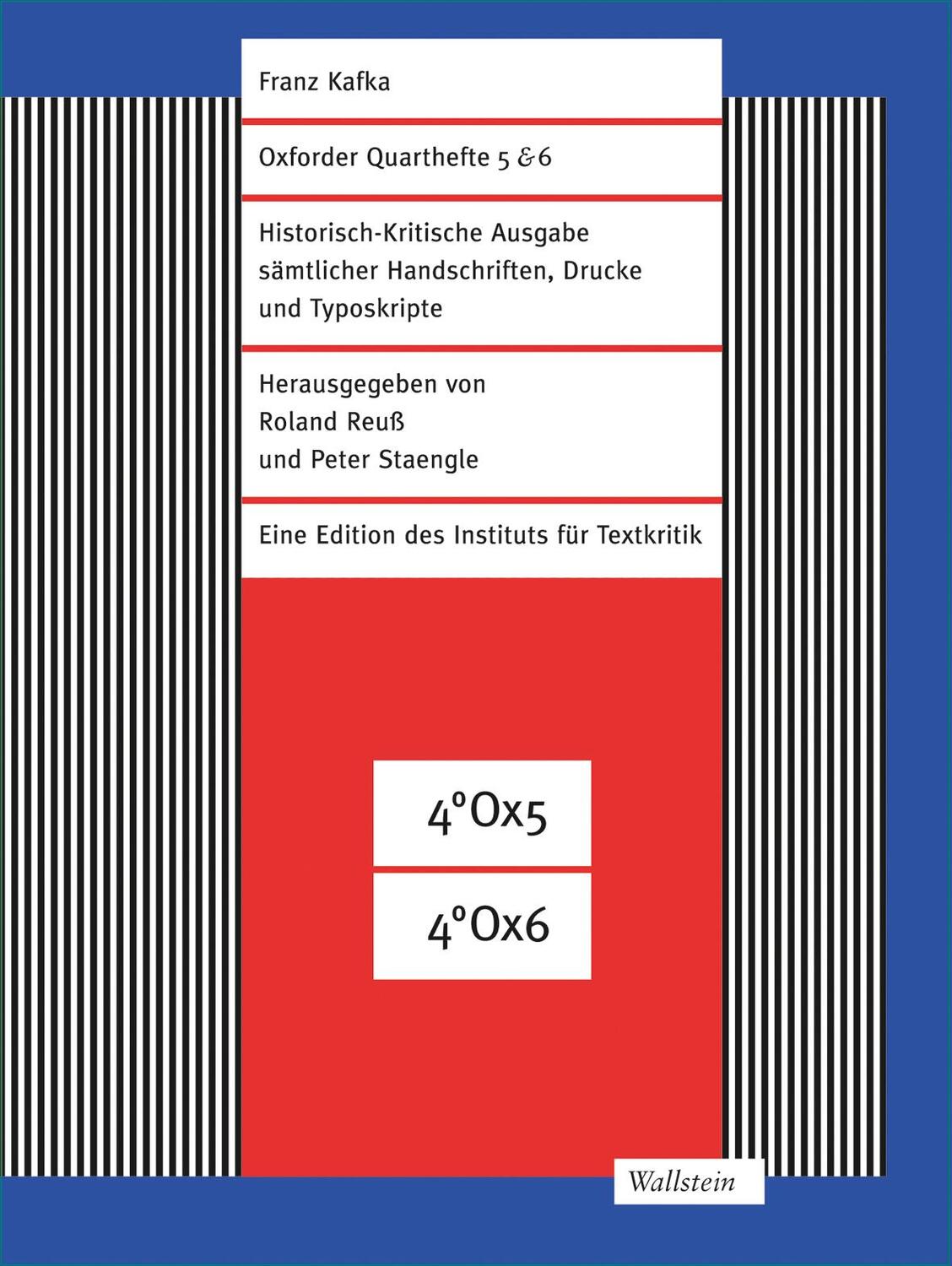 Cover: 9783835354203 | Oxforder Quarthefte 5 &amp; 6 | Faksimile-Edition | Franz Kafka | Buch