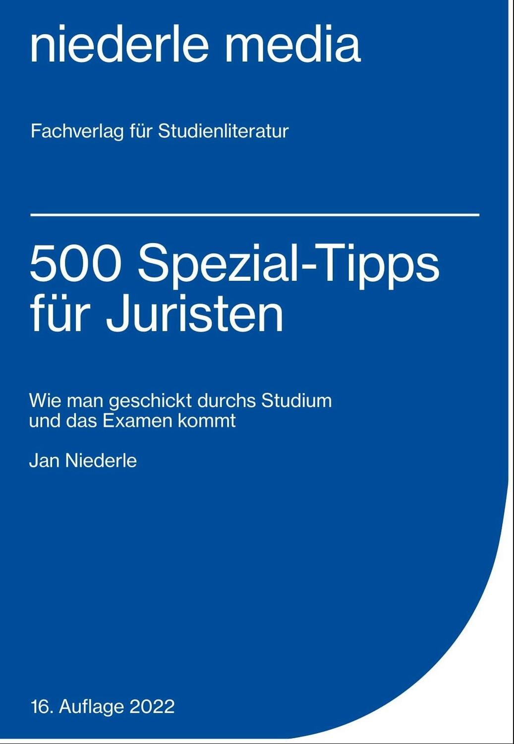 Cover: 9783867241083 | 500 Spezial-Tipps für Juristen | Jan Niederle | Taschenbuch | Deutsch