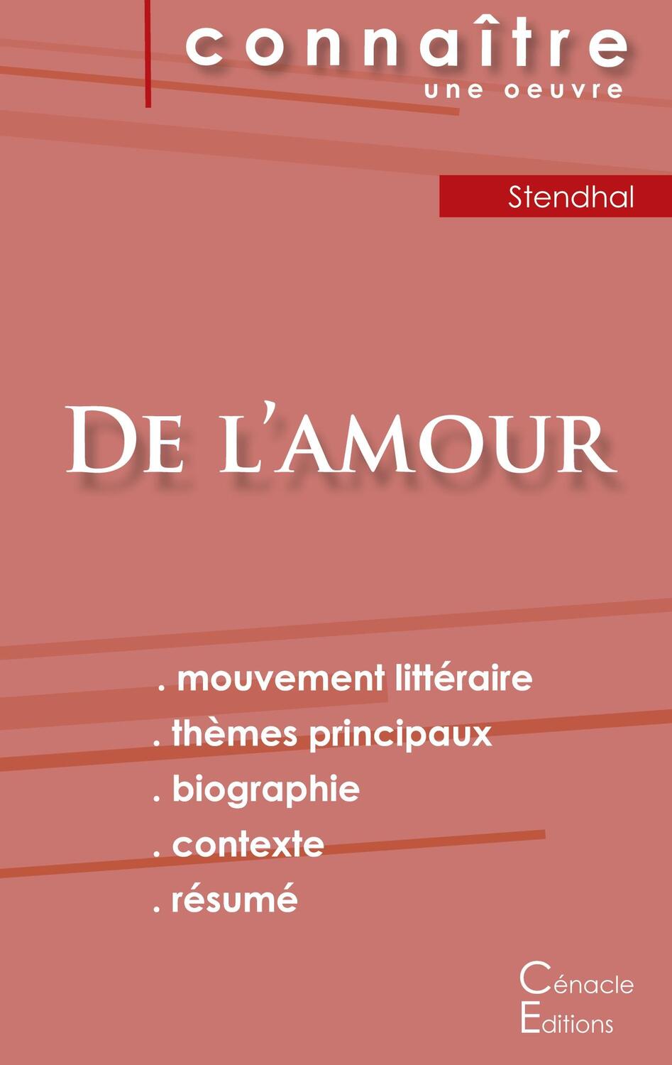 Cover: 9782759311620 | Fiche de lecture De l'amour de Stendhal (analyse littéraire de...