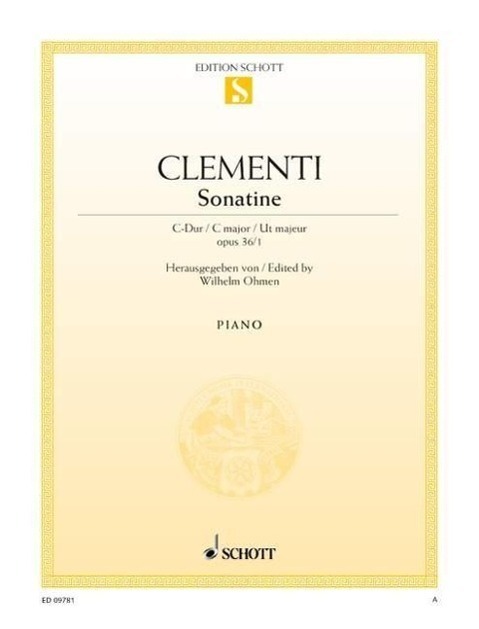 Cover: 9790001144056 | Sonatine C-Dur | op. 36/1. Klavier., Edition Schott Einzelausgabe