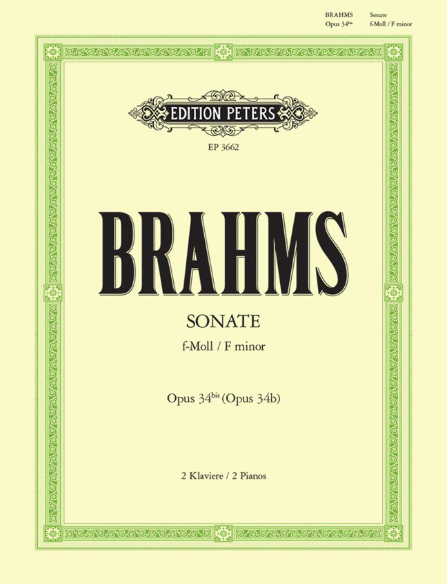 Cover: 9790014017286 | Sonate für 2 Klaviere f-moll op. 34bis | Johannes Brahms | Taschenbuch