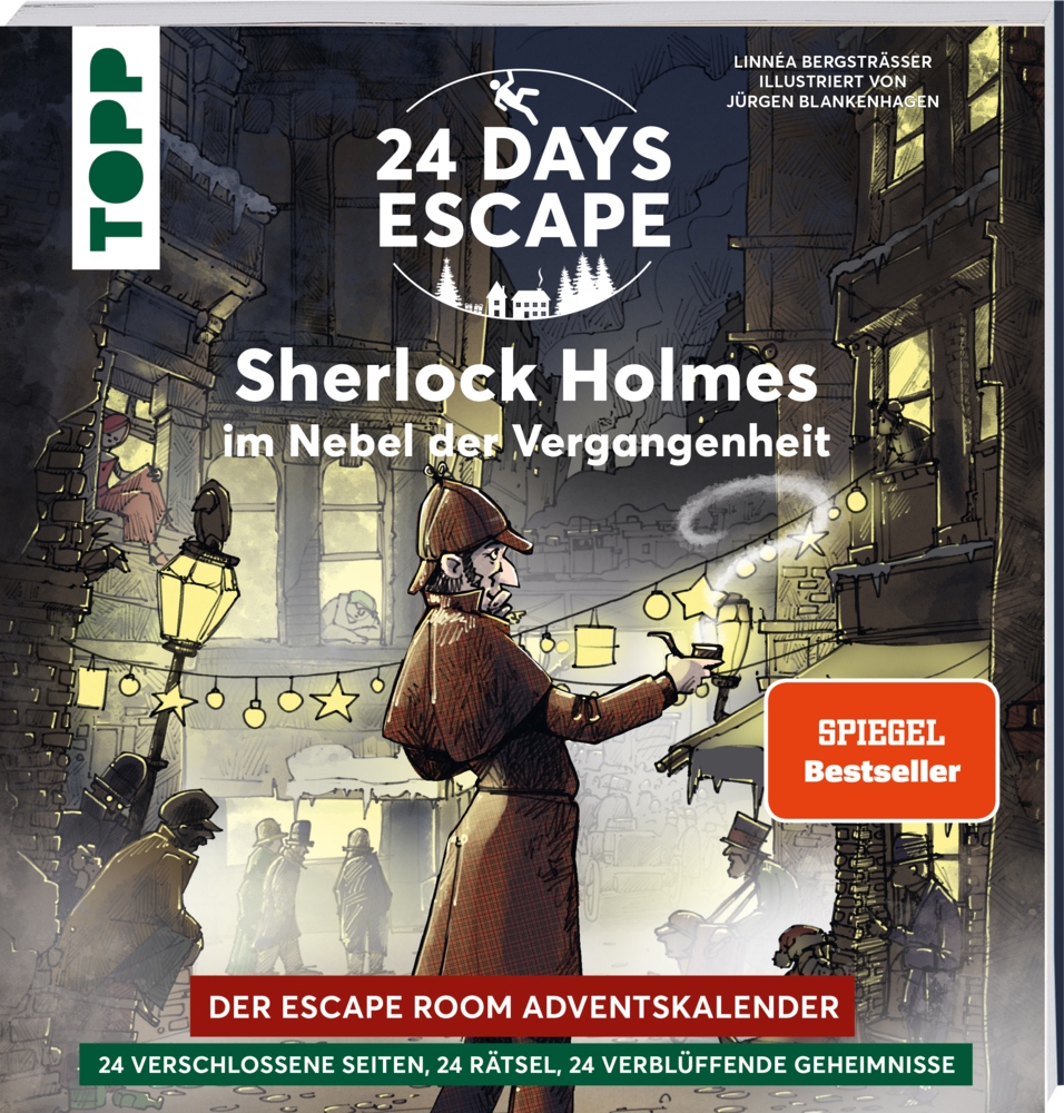 Cover: 9783735852670 | 24 DAYS ESCAPE - Der Escape Room Adventskalender: Sherlock Holmes...