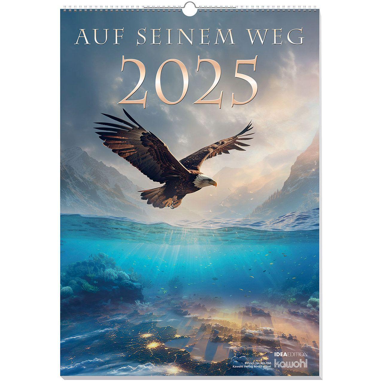 Cover: 9783754806050 | Auf seinem Weg 2025 | Foto-Kompositionen und Bibelworte | Kalender