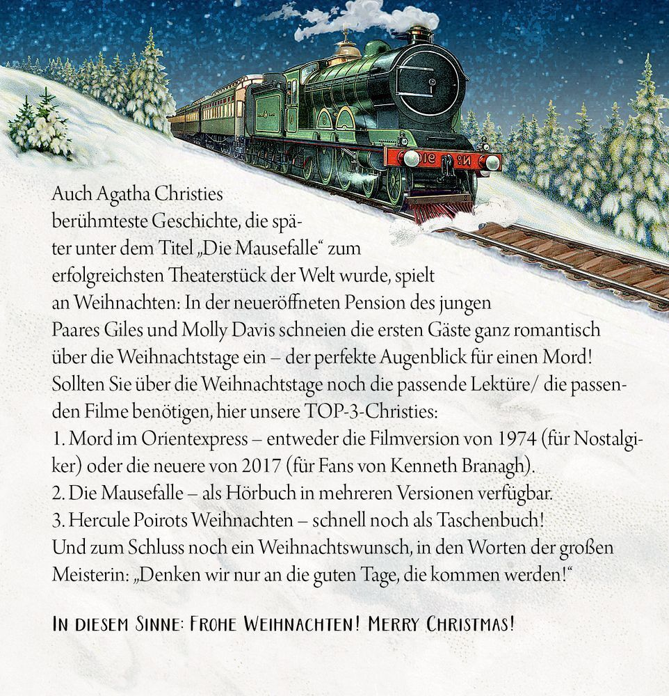 Bild: 4050003723198 | Weihnachten mit Agatha Christie, Zettelkalender | Susan Niessen