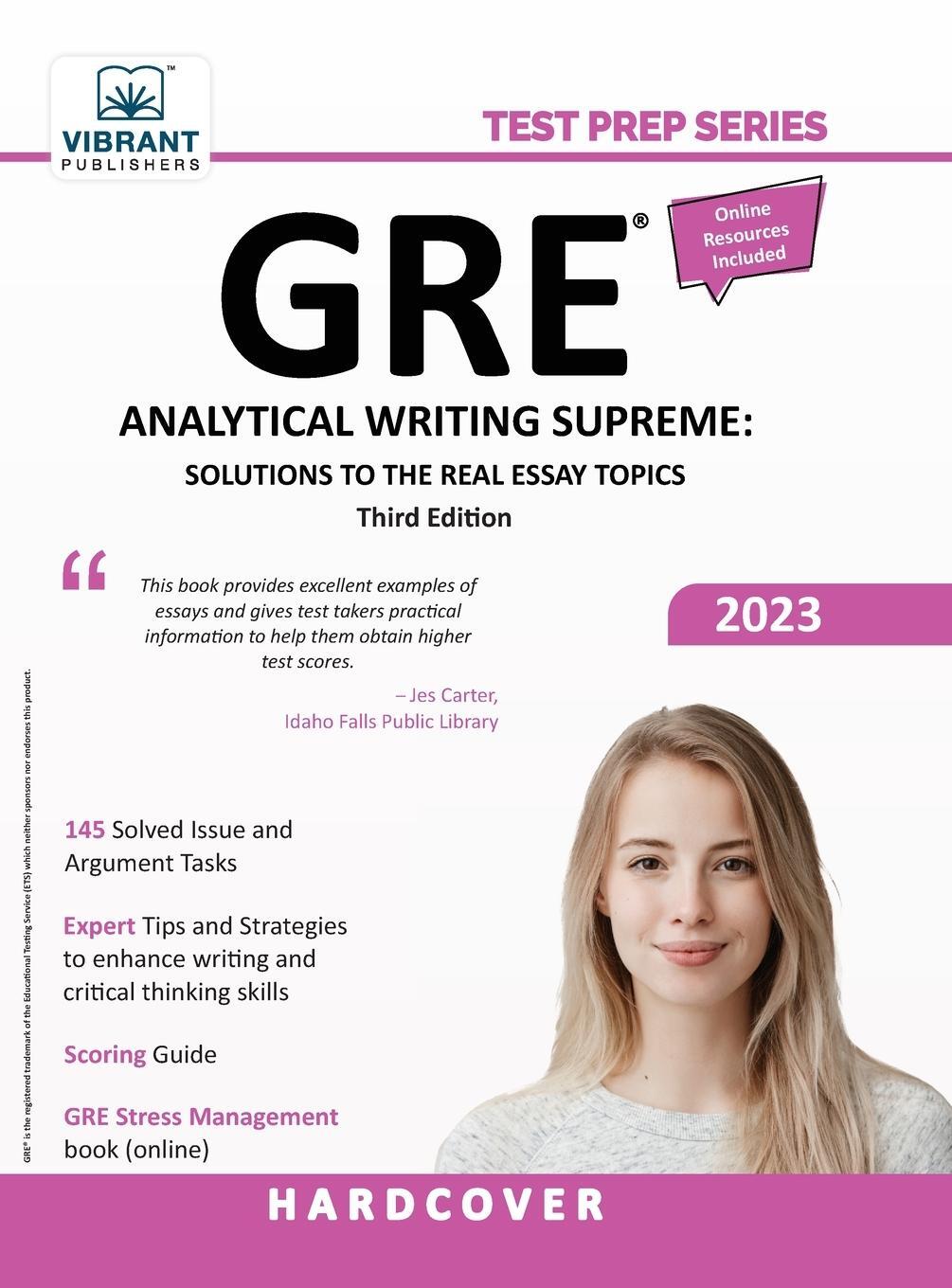 Cover: 9781636511450 | GRE Analytical Writing Supreme | Solutions to the Real Essay Topics