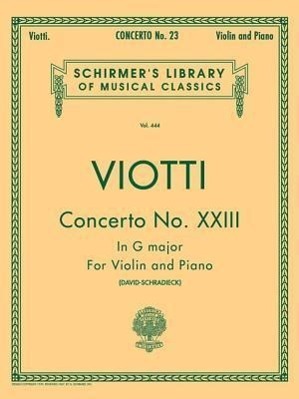 Cover: 9780793556762 | Concerto No. 23 in G Major: Schirmer Library of Classics Volume 444...