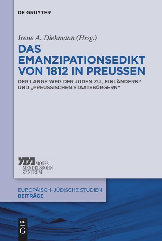 Cover: 9783110319309 | Das Emanzipationsedikt von 1812 in Preußen | Irene A. Diekmann | Buch