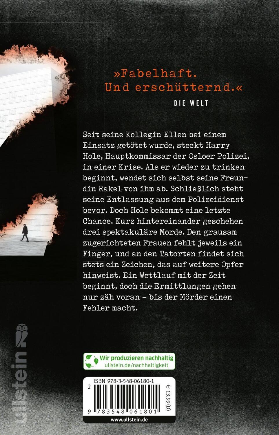 Rückseite: 9783548061801 | Das fünfte Zeichen | Ein Fall für Harry Hole | Jo Nesbø | Taschenbuch