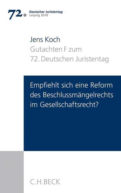 Cover: 9783406715860 | Verhandlungen des 72. Deutschen Juristentages Leipzig 2018 Bd. I:...