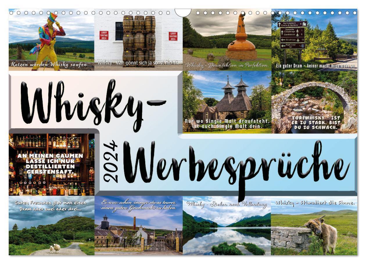 Cover: 9783383680236 | Whisky-Werbesprüche (Wandkalender 2024 DIN A3 quer), CALVENDO...