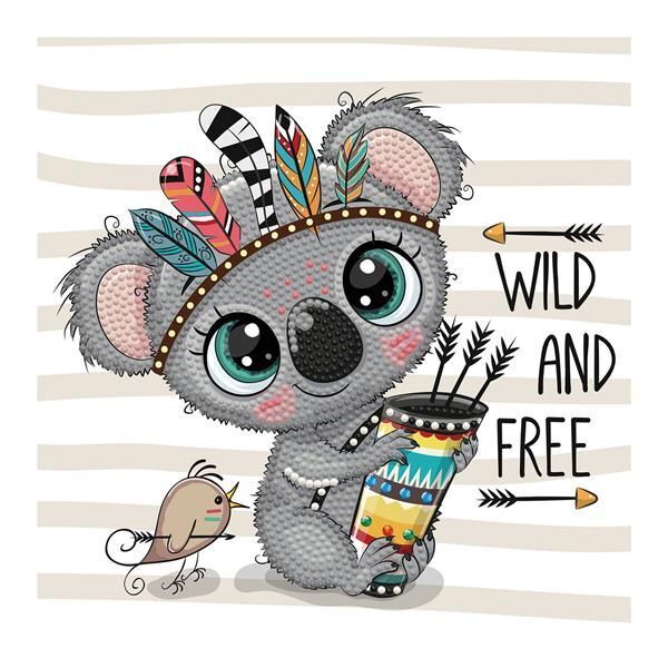 Bild: 4895225918829 | Diamond Dotz Koala "Wild &amp; Free" | Stück | Deutsch | Diamond Dotz