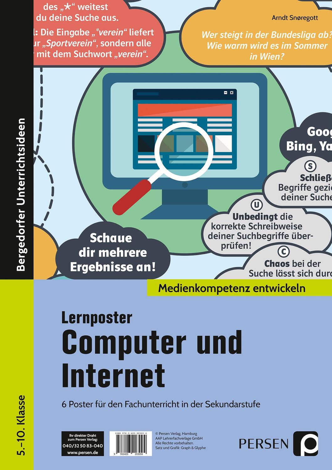 Cover: 9783403203094 | Lernposter Computer und Internet | Arndt Snøregott | Poster | Poster