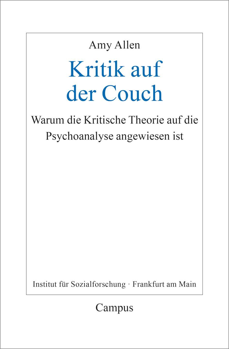 Cover: 9783593515335 | Kritik auf der Couch | Amy Allen | Taschenbuch | Deutsch | 2023