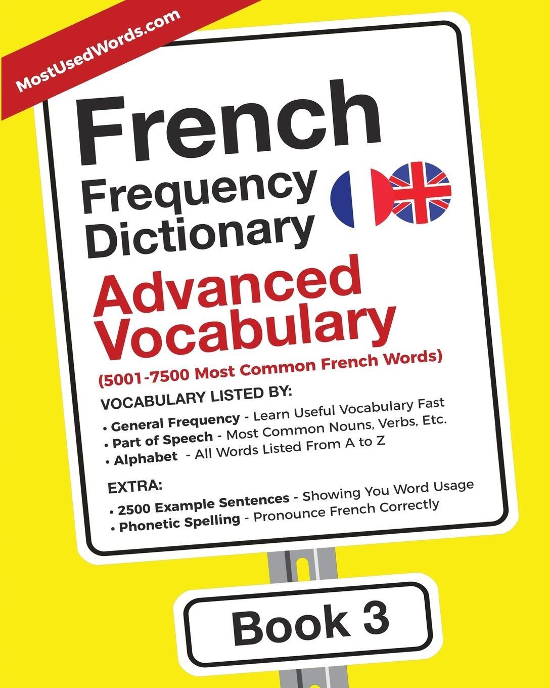 Cover: 9789492637109 | French Frequency Dictionary - Advanced Vocabulary | Mostusedwords