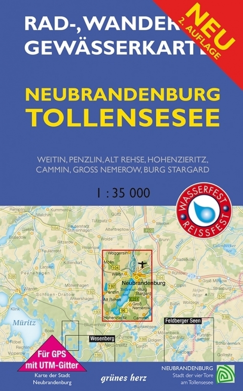 Cover: 9783866361720 | Rad-, Wander- und Gewässerkarte Neubrandenburg - Tollensesee | Deutsch