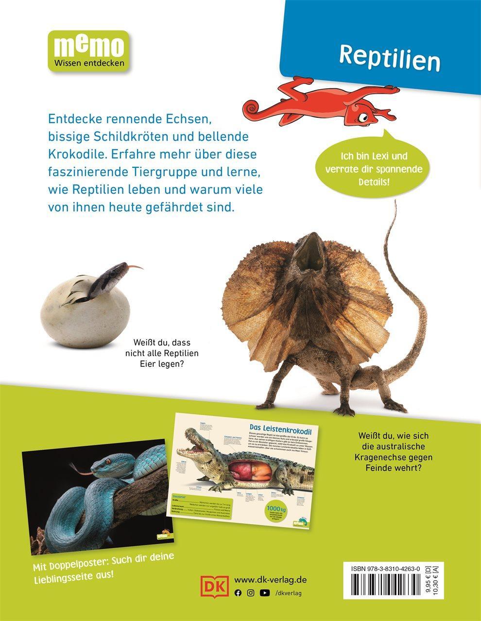 Rückseite: 9783831042630 | memo Wissen entdecken. Reptilien | Colin McCarthy | Buch | Deutsch
