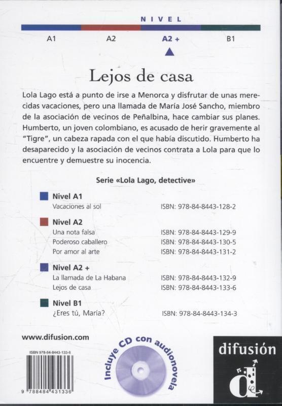 Rückseite: 9783125620162 | Lejos de casa. Buch und CD | Lola Lago, detective. Nivel 2 | Broschüre