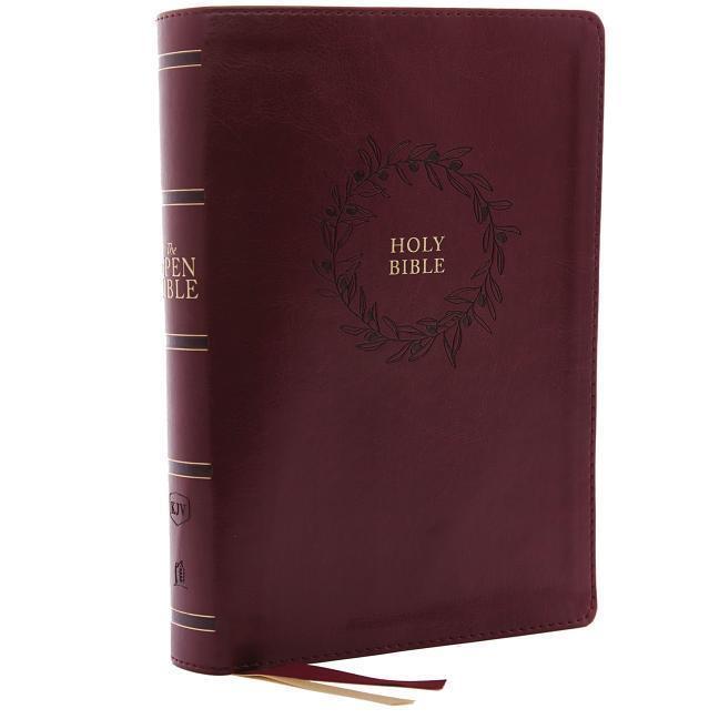 Cover: 9780785222989 | The Kjv, Open Bible, Leathersoft, Burgundy, Red Letter Edition,...