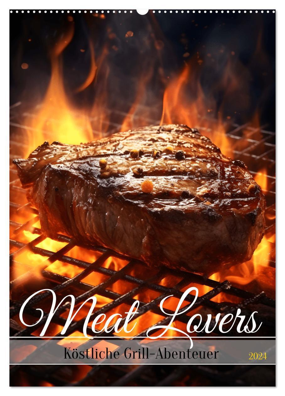 Cover: 9783383720826 | Meat Lovers - Köstliche Grill Abenteuer (Wandkalender 2024 DIN A2...