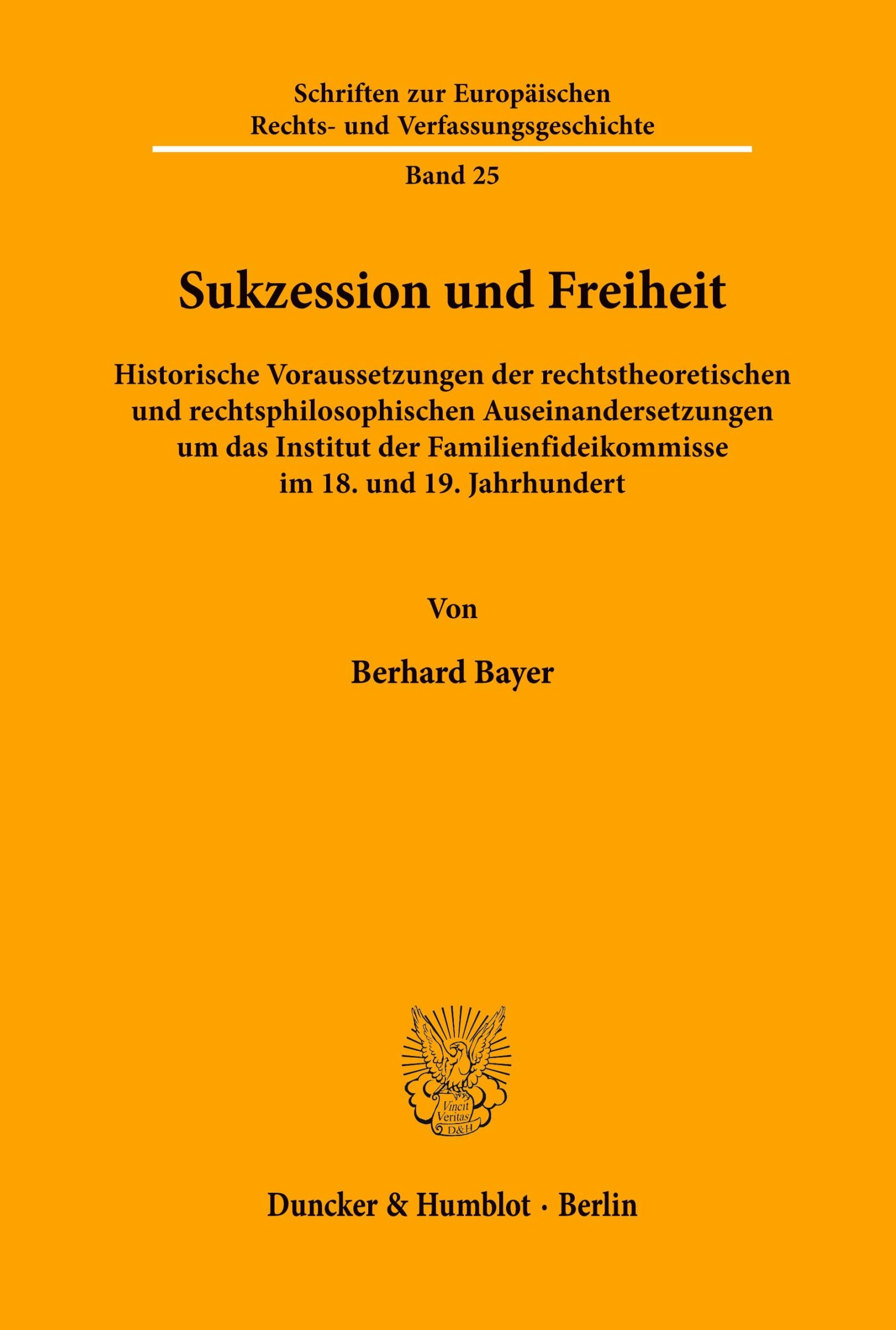 Cover: 9783428094288 | Sukzession und Freiheit. | Bernhard Bayer | Taschenbuch | Paperback