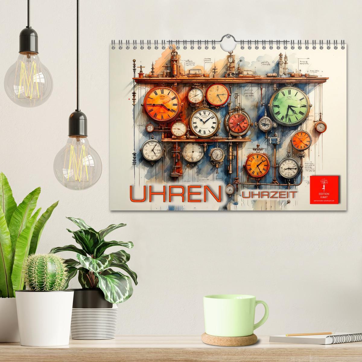 Bild: 9783383852084 | Uhren Uhrzeit (Wandkalender 2025 DIN A4 quer), CALVENDO Monatskalender