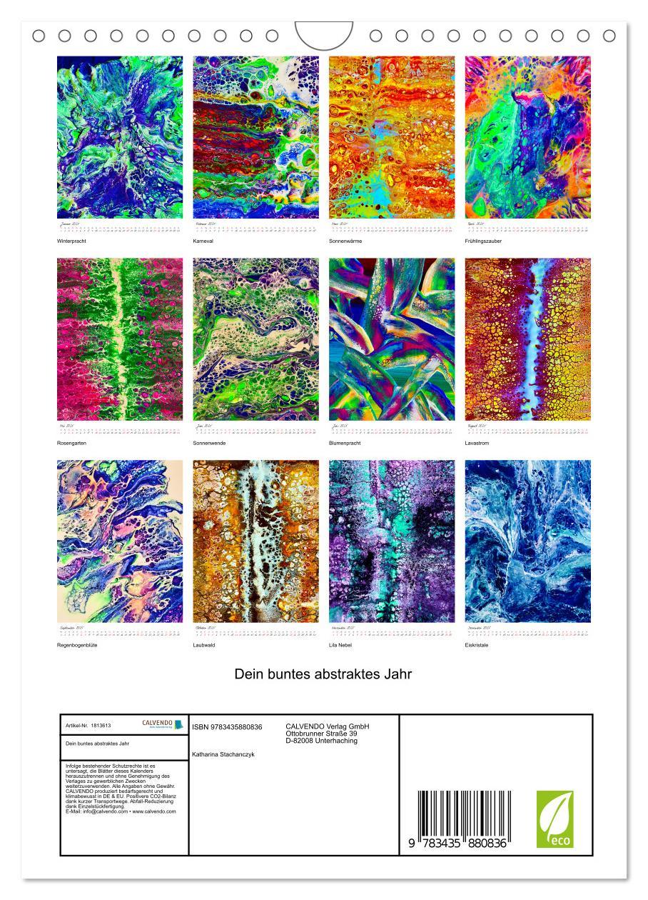 Bild: 9783435880836 | Dein buntes abstraktes Jahr (Wandkalender 2025 DIN A4 hoch),...